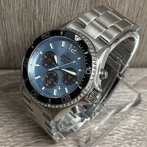 Ice Blue Orient Solar Quartz Chronograph Men’s Watch